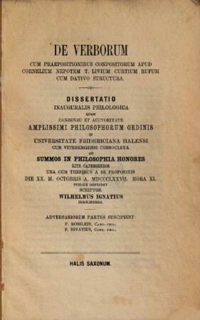De verborum cum praepositionibus conpositorum apud cornelium nepotem T. Livium Curtium Rufum cum dativo structura