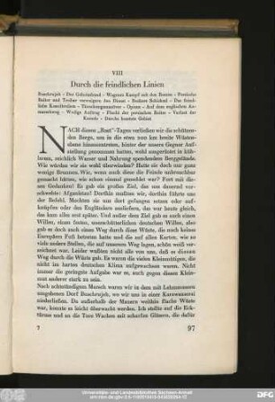 VIII Durch die feindlichen Linien