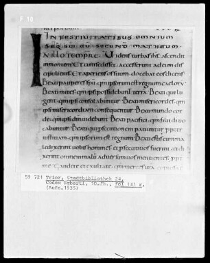 Codex Egberti — Textseite, Folio 141recto