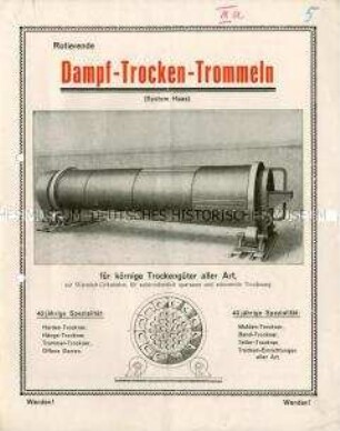 Rotierende Dampf-Trocken-Trommeln