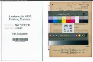 Entnazifizierung Elisabeth Hilf, geb. 20.09.1903 (Lehrerin)