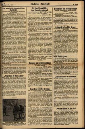 Zweite Ausgabe vom Mittwoch, den 14. Mai 1941.