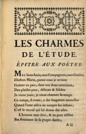 Les charmes de l'etude