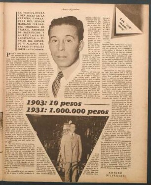 1903: 10 pesos - 1931: 1.000.000 pesos : Los "Self-Made-Men"