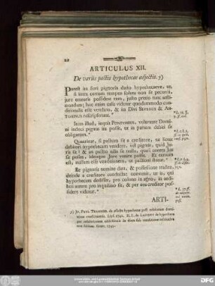 Articulus XII. De variis pactis hypothecae adjectis.