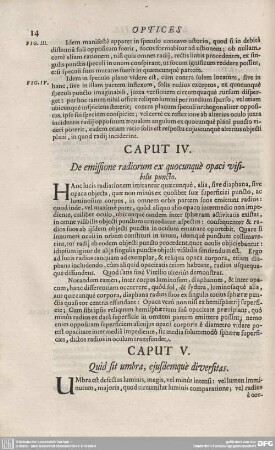CAPUT V. Quid sit umbra, ejusdemque diversitas.