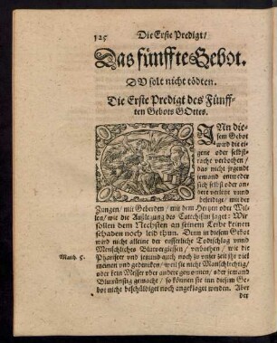 Die Erste Predigt des Fünfften Gebots Gottes.