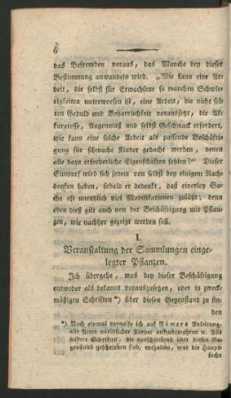 I. Veranstaltung der Sammlungen eingelegter Pflanzen