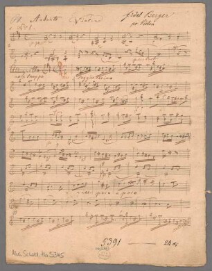 Le fidèle berger, Auswahl, arrangiert, Violine. - BSB Mus.Schott.Ha 5345