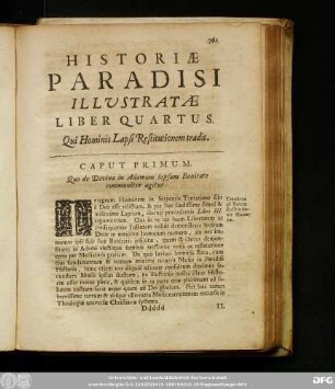Liber Quartus. Qui Hominis Lapsi Restitutionem tradit.