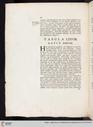 Tabula LXXVIII. Caput LXXVIII