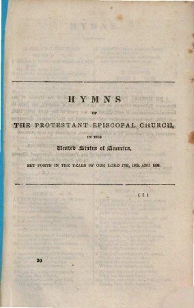 Hymns of the Protestant Episcopal Church, in the United States of America : set forth in the years of our lords 1789, 1808, and 1826