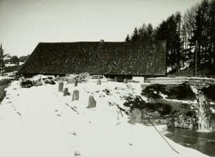 Altenberg (Erzgebirge), "Vereinigt Feld im Zwitterstock", Wäsche IV mit Abfluss des Kunstgrabens