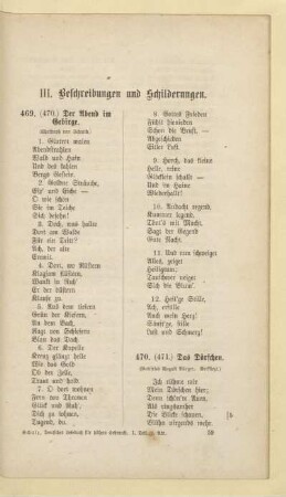 III. Beschreibungen und Schilderungen