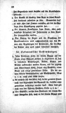 XI. Oekonomische Bestimmungen