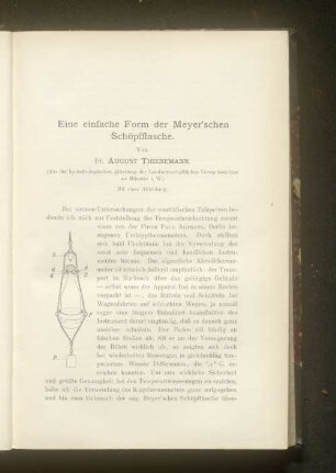 Eine einfache Form der Meyer'schen Schöpfflasche.