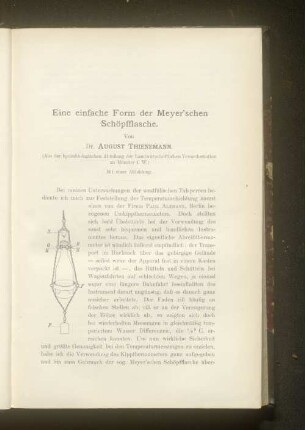 Eine einfache Form der Meyer'schen Schöpfflasche.