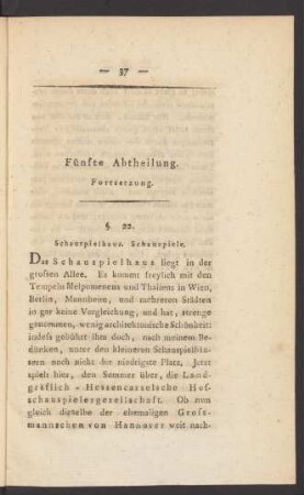 Fünfte Abtheilung. Fortsetzung