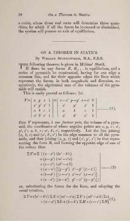 On a theorem in statics.