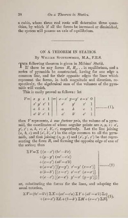 On a theorem in statics.