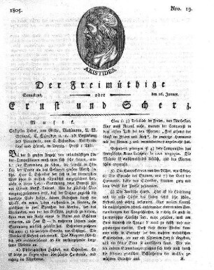 Nro. 19, Sonnabend, den 26. Januar 1805