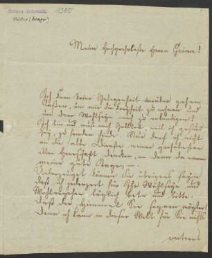 Brief an Jacob Grimm und Wilhelm Grimm : 24.03.1819
