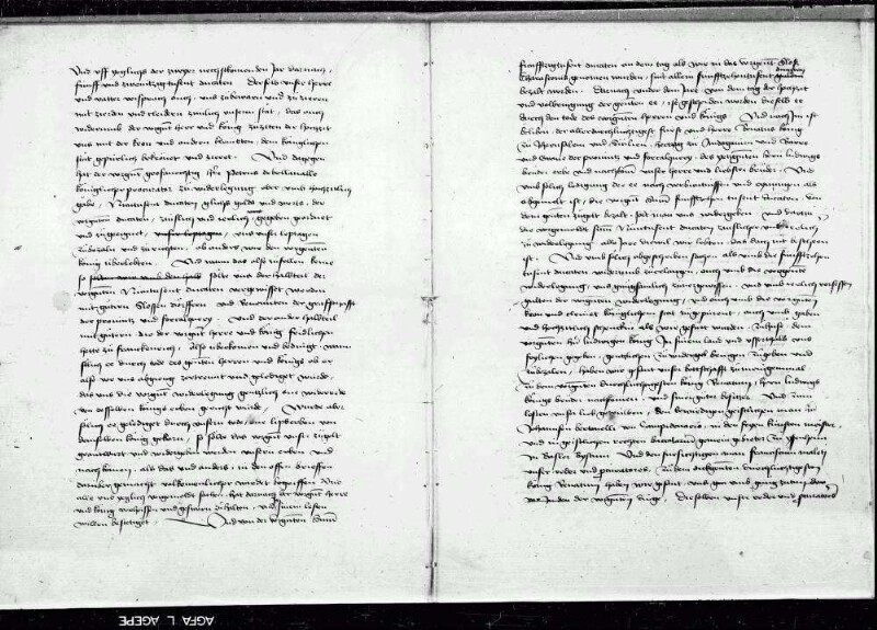 König Renatus von Sizilien vergleicht sich mit dem Gesandten der Gräfin Margarete und des Grafen Ulrich V. über die Ansprüche der Gräfin.