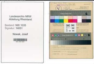 Entnazifizierung Josef Nowak , geb. 09.05.1895 (Steiger)