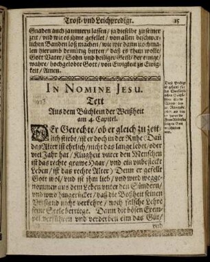 [Die Ander Christliche Trost- und Leichpredigt.]