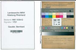Entnazifizierung Bernhard Gausler , geb. 14.09.1909 (Beamter)