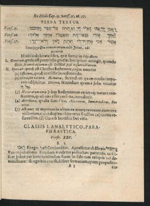 Calssis I. Analytico-Paraphrastica.