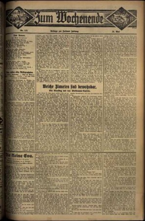 Dritte Ausgabe vom Sonntag, den 25. Mai 1930.