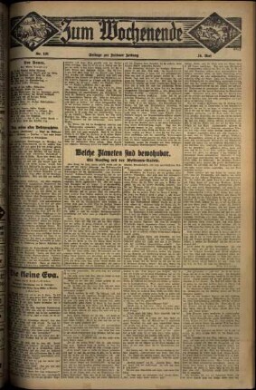 Dritte Ausgabe vom Sonntag, den 25. Mai 1930.
