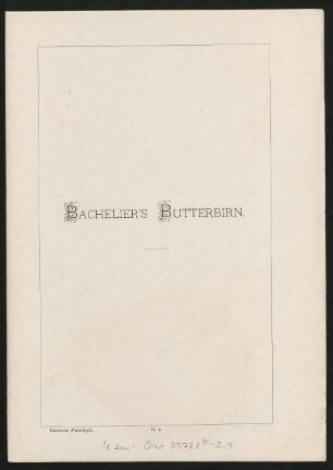 II. 4. Bachelier's Butterbirn