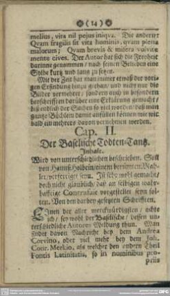 Cap. II. Der Baselische Todten-Tantz