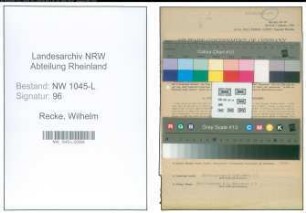 Entnazifizierung Wilhelm Recke , geb. 07.12.1903 (Arbeiter)