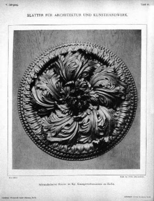 Tafel 99: Schmiedeeiserne Rosette im Kgl. Kunstgewerbemuseum zu Berlin