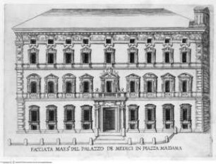 Palazzi diversi nel'alma città di Roma, et altre, Taf. 7: Palazzo Madama, Fassade