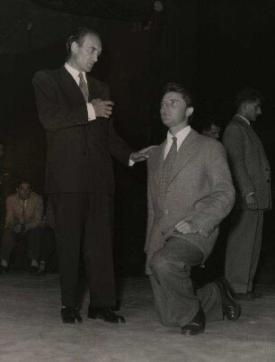 Gerard Philipe, Jean Vilar, Regisseur. Prince de Hombourg, Probe Schiller Theater 1952