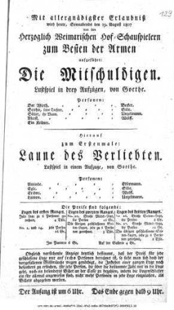 Die Laune des Verliebten