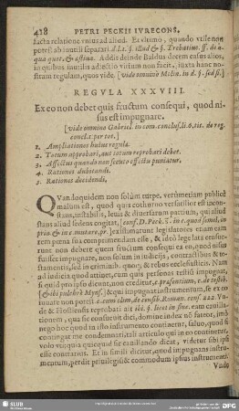 Regula XXXVIII. Ex eo non debet quis fructum consequi, quod nisus est impugnare