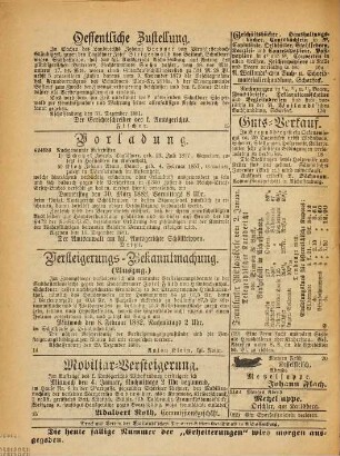 Aschaffenburger Zeitung. Intelligenz-Blatt : Beiblatt zur Aschaffenburger Zeitung ; zugleich amtlicher Anzeiger für die K. Bezirksämter Aschaffenburg, Alzenau und Obernburg. 1882,1/6 = Jg. 49