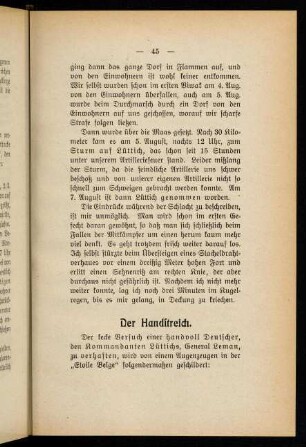 45-47, Der Handstreich