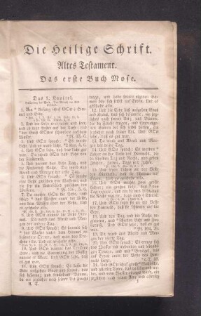Die heilige Schrift. Altes Testament.