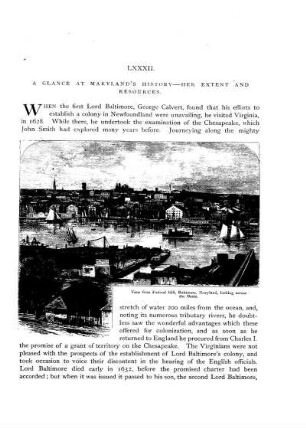A Glance at Maryland's History - Her Extent and Resources