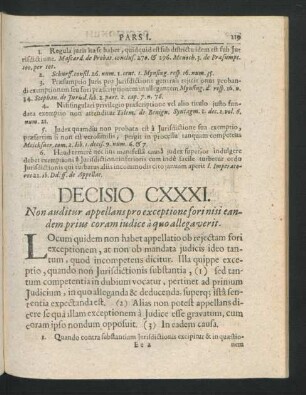 Decisio CXXXI. - CXL.