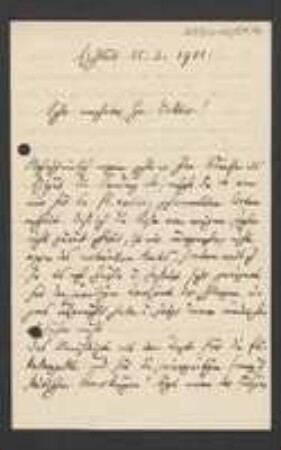Brief von Joseph Schwertschlager an Unbekannt