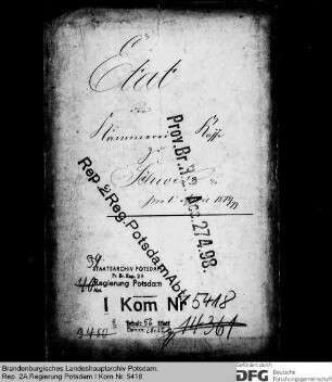 Etat der Kämmereikasse Schwedt für das Rechnungsjahr 1878-1879