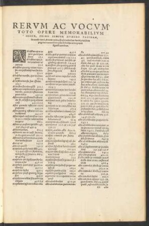 Rerum Ac Vocum Toto Opere Memorabilium Index ...