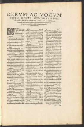 Rerum Ac Vocum Toto Opere Memorabilium Index ...